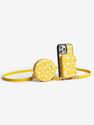 Print Style Trend- Luxury Lanyard Phone Case with Magsafe Wallet & Circle Pouch