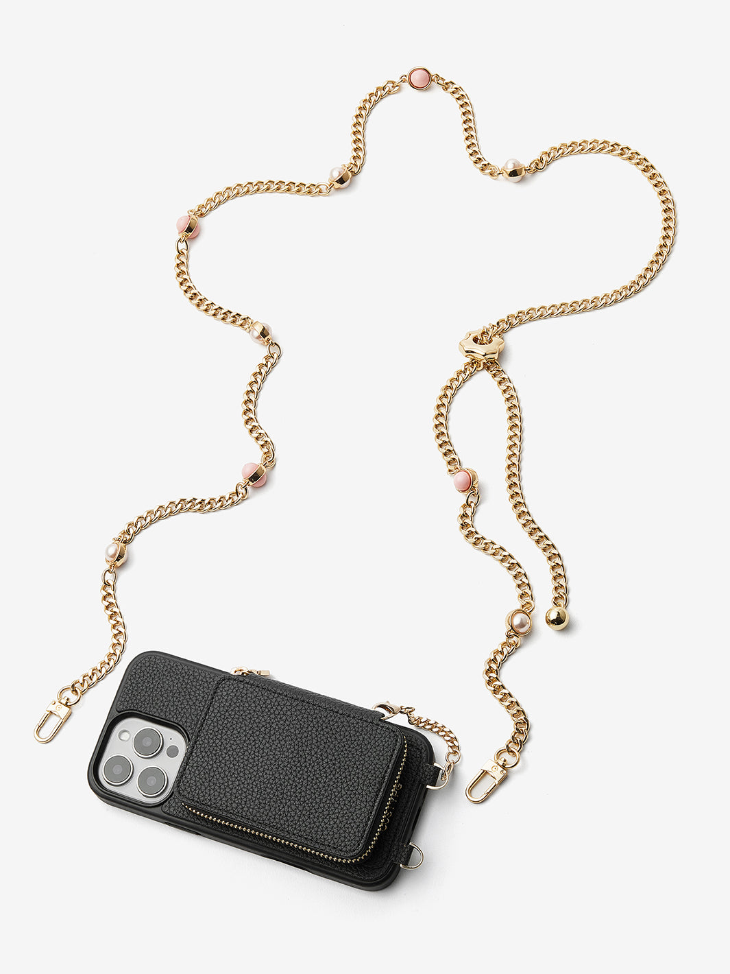 Candy Chain Assembly- Pearl Chain Purse iPhone Case Supporting Magsafe