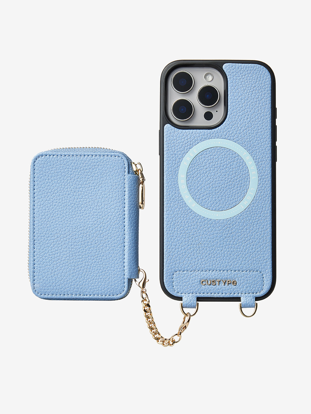 Unique Design Set- Detachable Wireless Charging Crossbody Wallet Phone Case Set