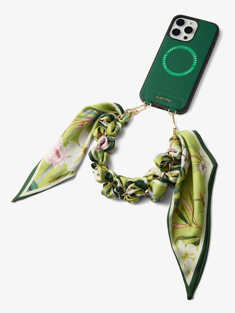 Minimal Style Kit- Silk Wristlet Phone Case for Wireless Charging-Mobile Phone Cases-WRISTBAND & PHONE POUCH-Blue-iPhone 16 Pro Max-Custype