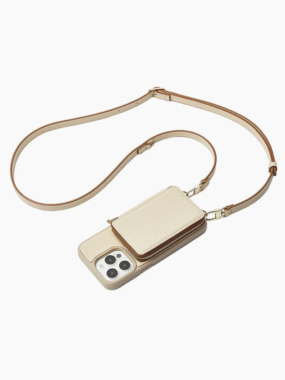 crossbody iphone case-brown