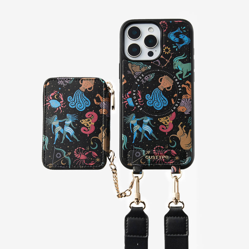 designer phone case with shoulder strap
