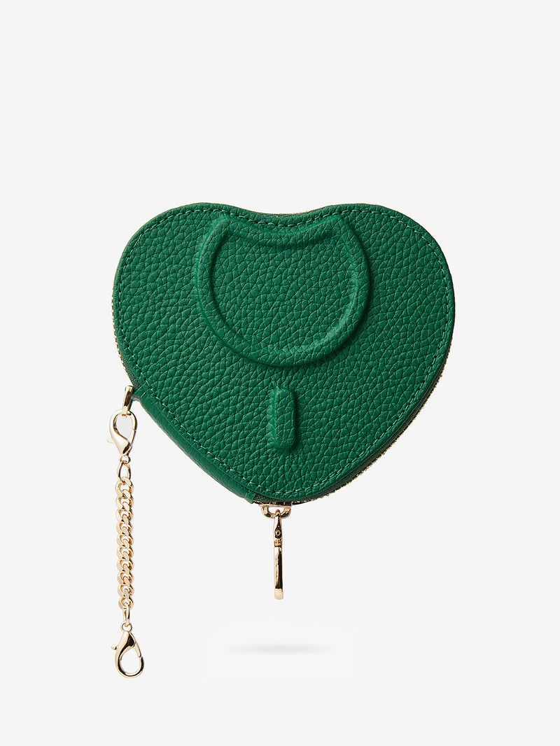 Green coin purse heart pouch
