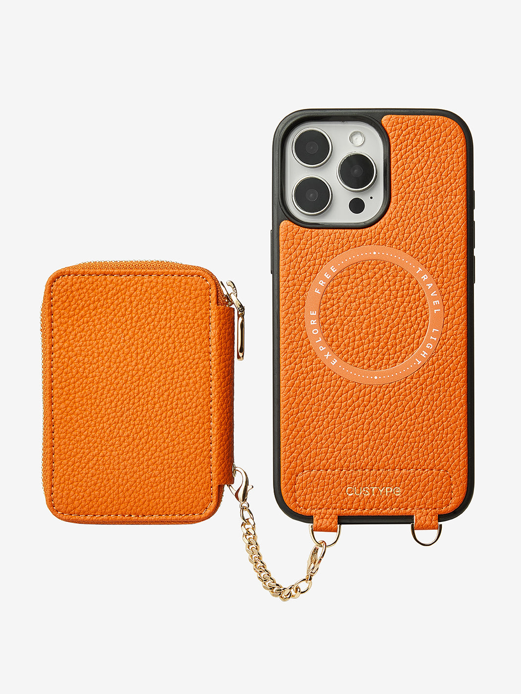 Unique Design Set- Wireless Charging Phone Case With Detachable Wallet-Mobile Phone Cases-DETACHABLE WALLET & WIRELESS CHARGING-Peach Pink-iPhone 16 Pro Max-Custype