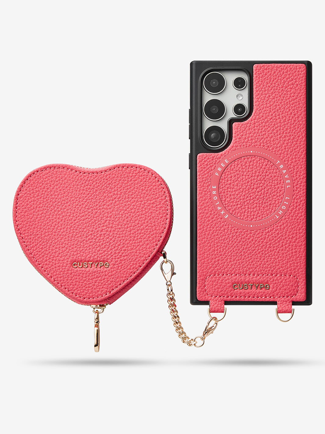 Heart Design Kit- Samsung Galaxy Wireless Charging Phone Case With Detachable Pouch-Mobile Phone Cases-DETACHABLE WALLET & WIRELESS CHARGING-Custype