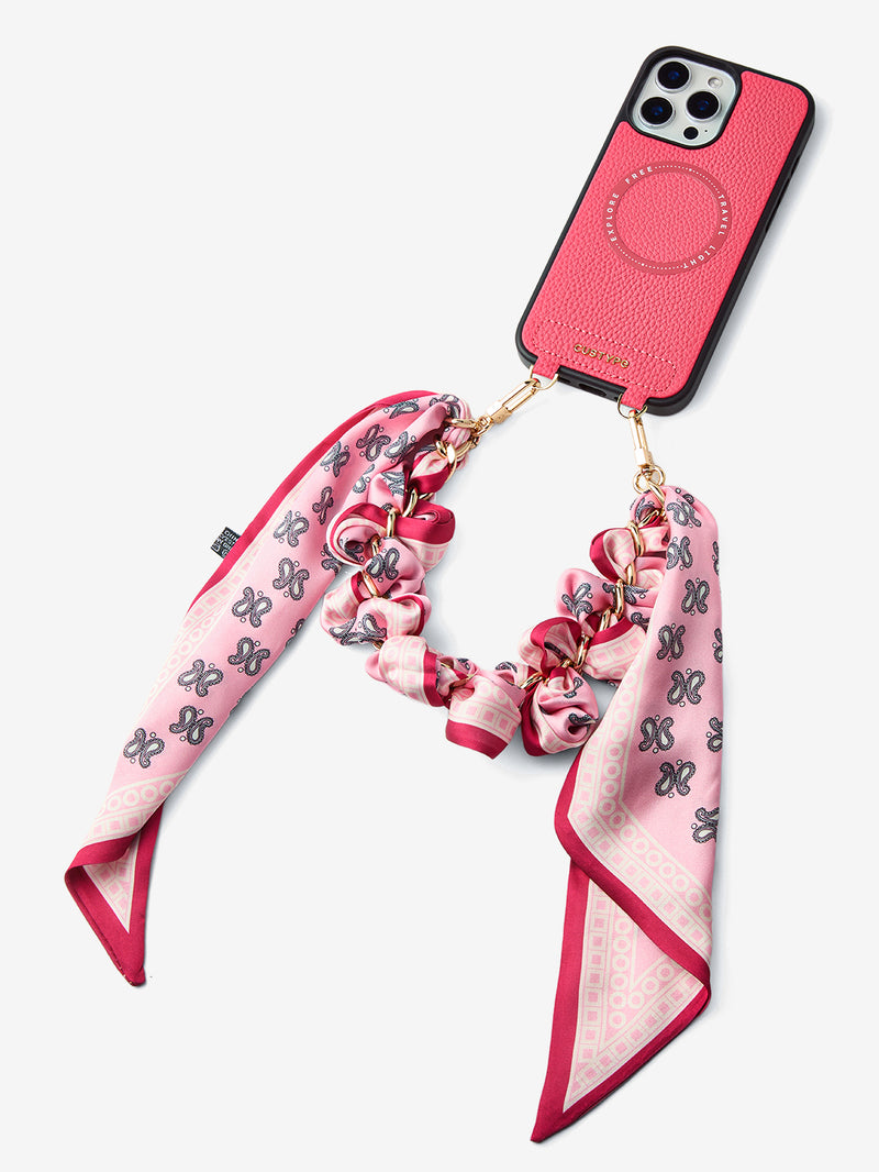 Minimal Style Kit- Silk Wristlet Phone Case for Wireless Charging-Mobile Phone Cases-WRISTBAND & PHONE POUCH-Blue-iPhone 16 Pro Max-Custype