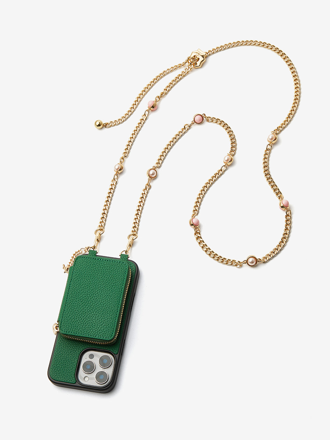 Candy Chain Assembly- Pearl Chain Purse iPhone Case Supporting Magsafe