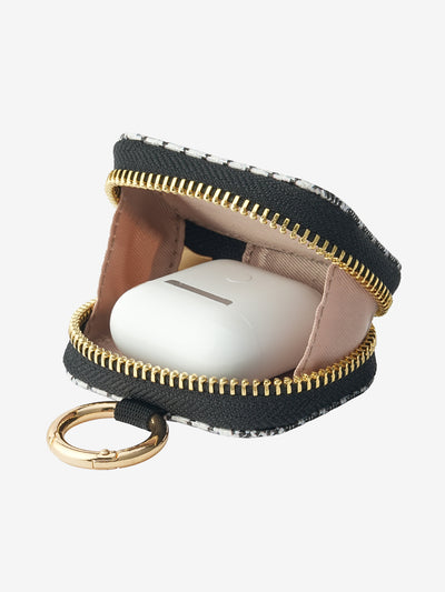 AirPods Pouch-AirPods case-Lychee Pattern Leather Mini Zip Pouch-Custype