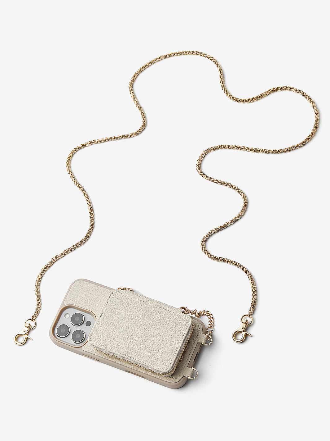 Slim Metal Chain- Removable Magnetic Phone Purse Case with Shoulder Strap