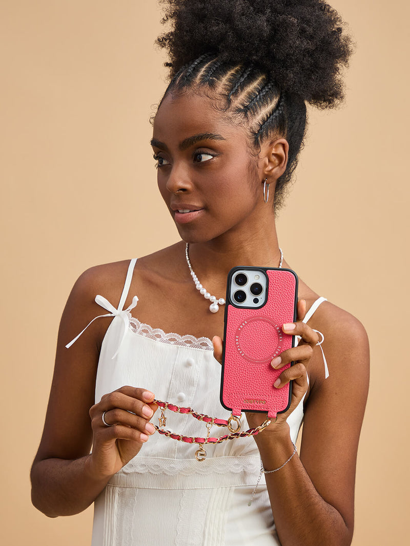 Minimal Style Kit- Magnetic Phone Case with Elegant Wristlet-Mobile Phone Cases-WRISTBAND & PHONE POUCH-Custype