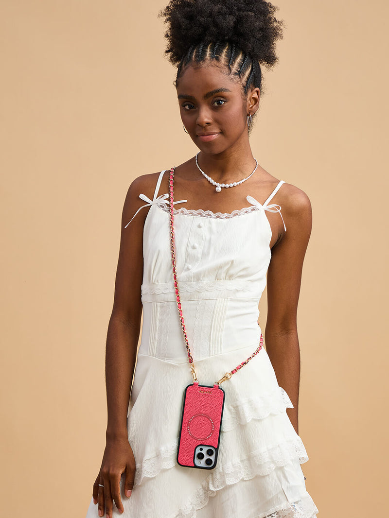 Sleek Design Kit- Phone Case with Magsafe & Elegant Strap-Mobile Phone Cases-DETACHABLE WALLET & WIRELESS CHARGING-Custype