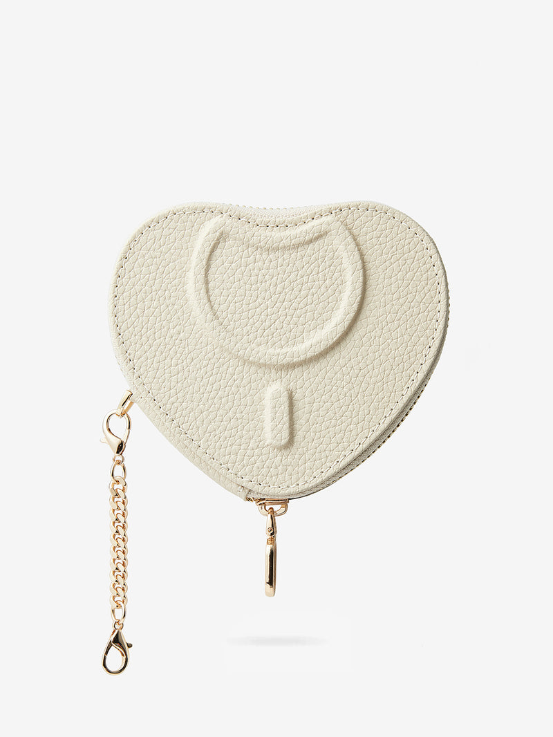 heart pouch Beige