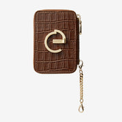 Crocodile Design Set- Detachable Zipper E-stand Wallet-Mobile Phone Accessories-ZIPPER & WALLET-Fit for 6.7″ / 6.9‘’-Brown-Custype