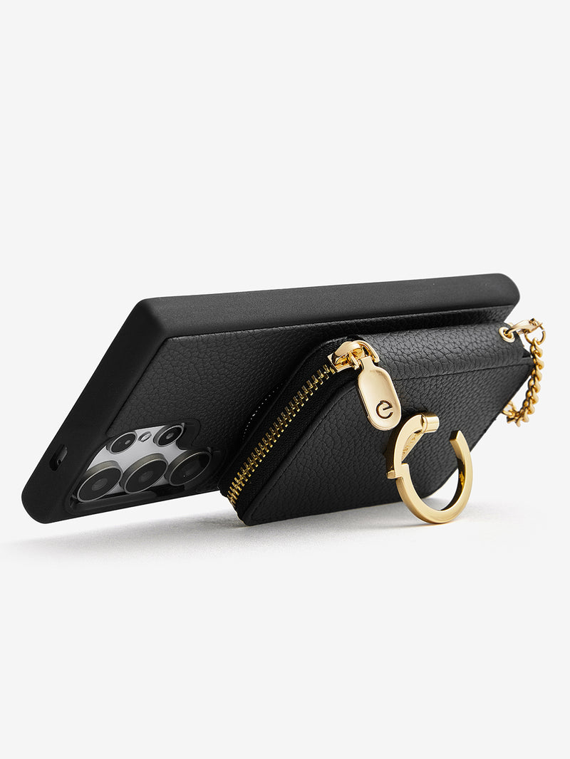 Original Design Set- Samsung Galaxy Wireless Charging Webbing Crossbody Phone Case Round Pouch Set-Mobile Phone Cases-Custype