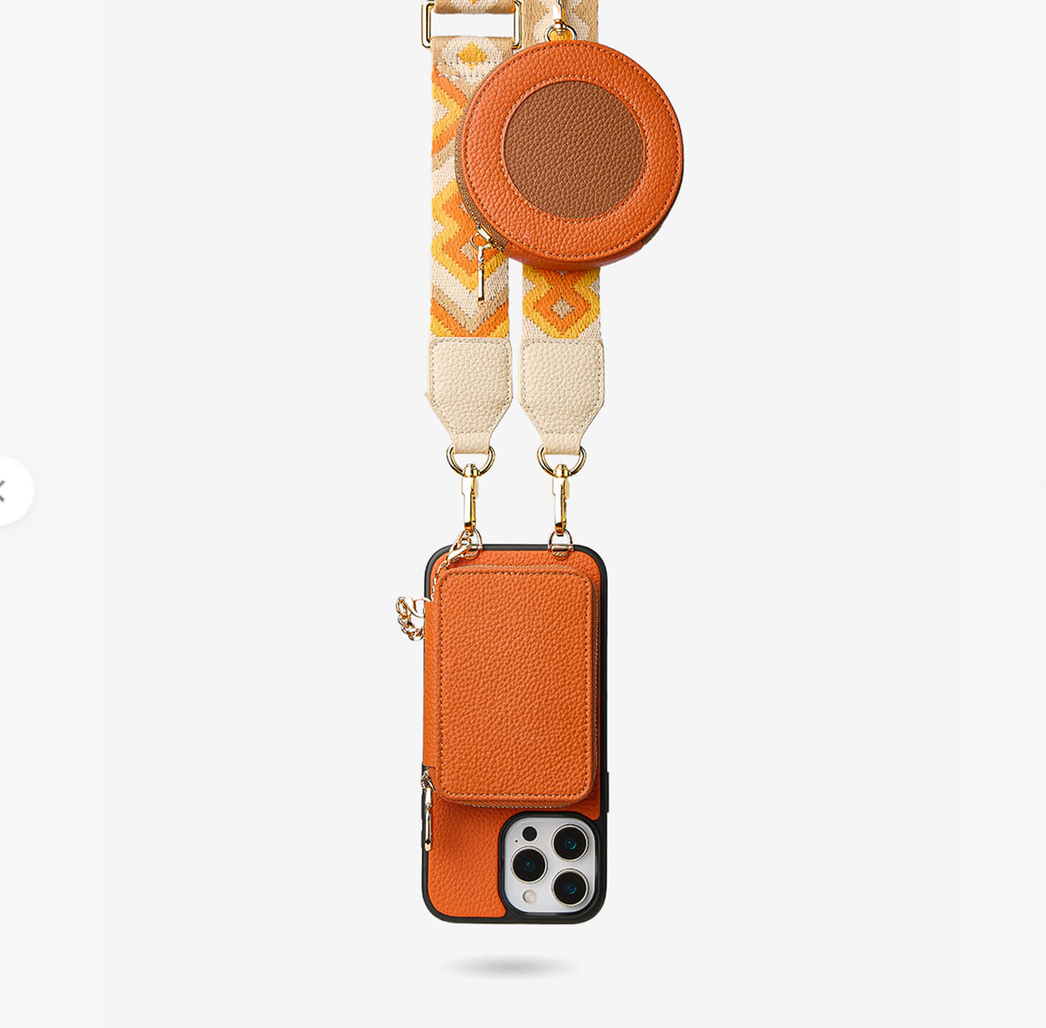 crossbody phone strap Orange

