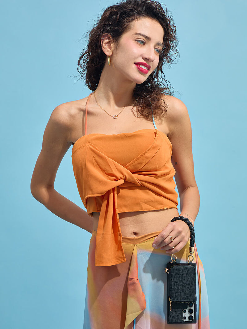 BraidTrend- Samsung Rope Style Wristlet Separable Wallet Phone Case-Mobile Phone Cases-WRISTBAND & PHONE POUCH-Black-Samsung S25 Ultra-Custype