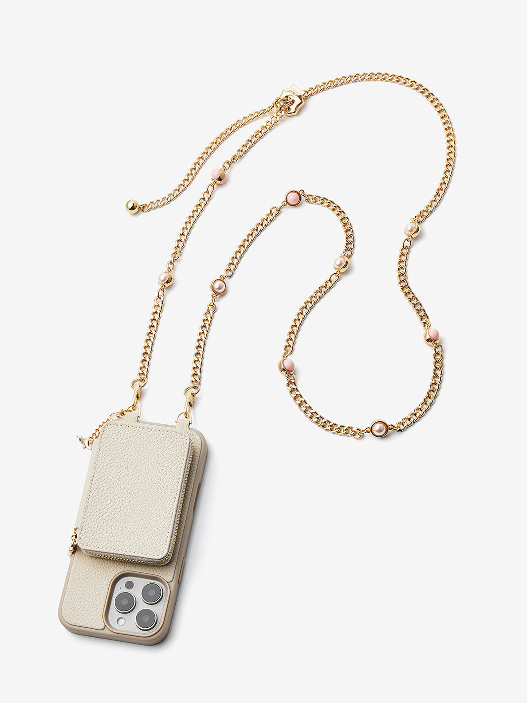 Candy Chain Assembly- Pearl Chain Purse iPhone Case Supporting Magsafe