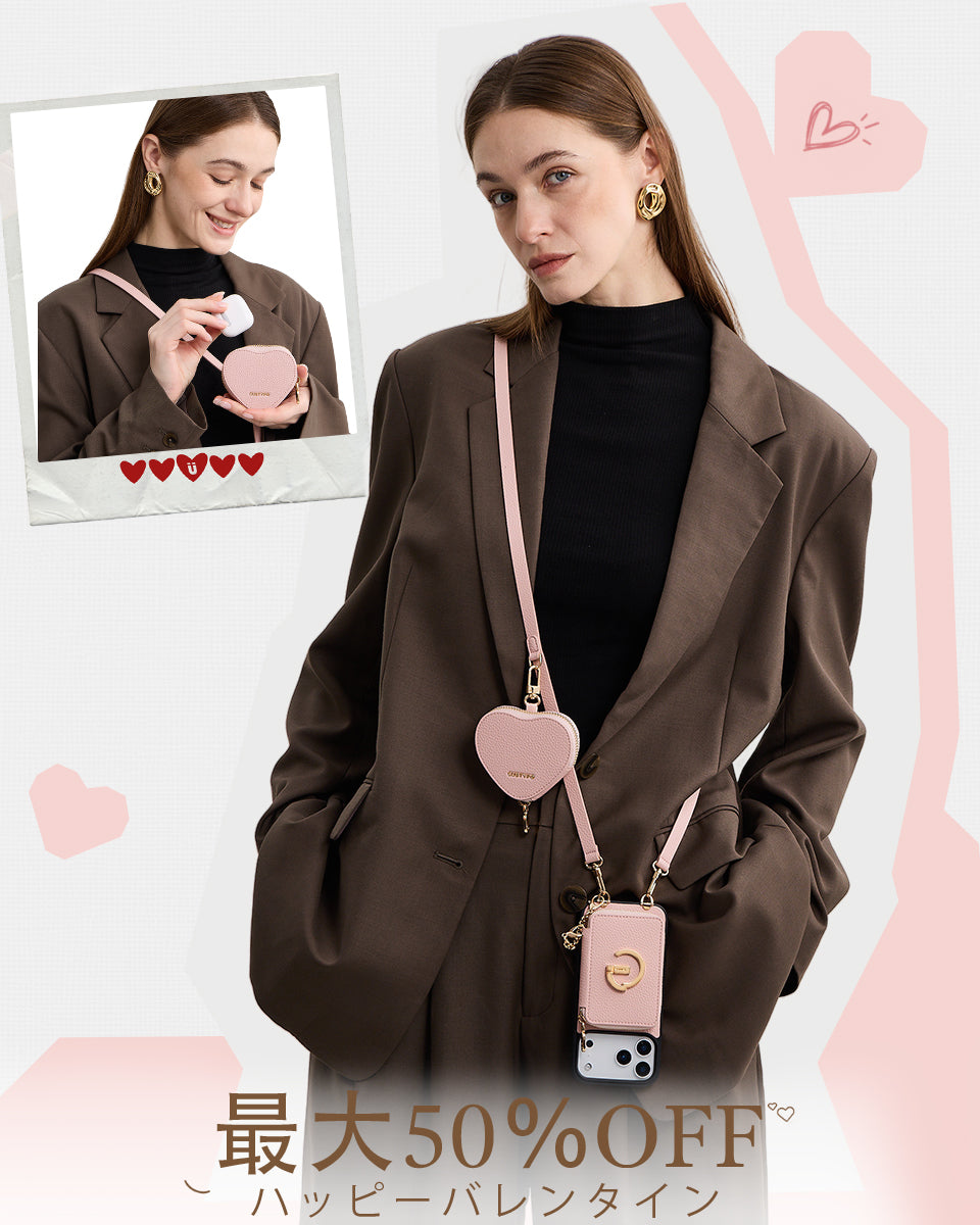 Custypeオリジナルクロスボディスマホケースセット（リストストラップ