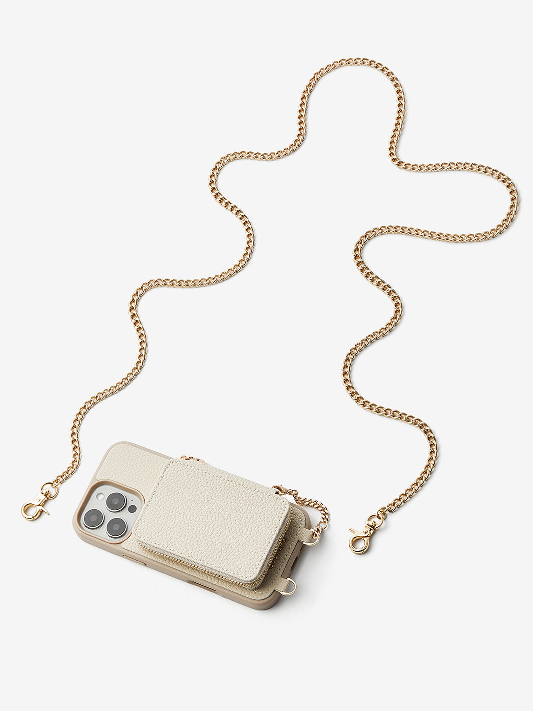 Trendy Chain Series- Magsafe Compatible Wallet Case with Strap for iPhone