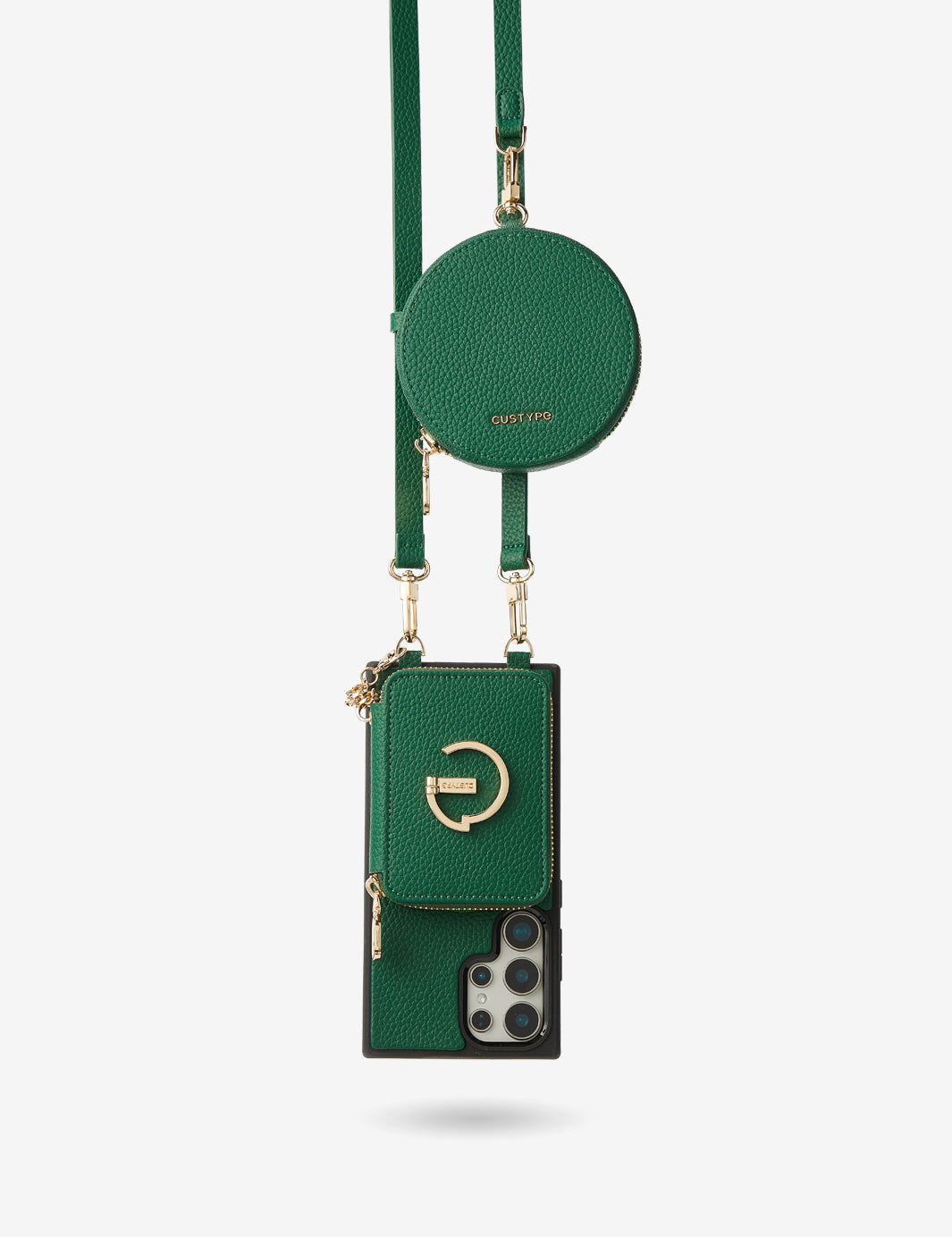 Original Design Set- Samsung Galaxy Magsafe Phone Case With Round Pouch Set-Mobile Phone Cases-DETACHABLE WALLET & ROUND POUCH-Black-Samsung S25 Ultra-Custype