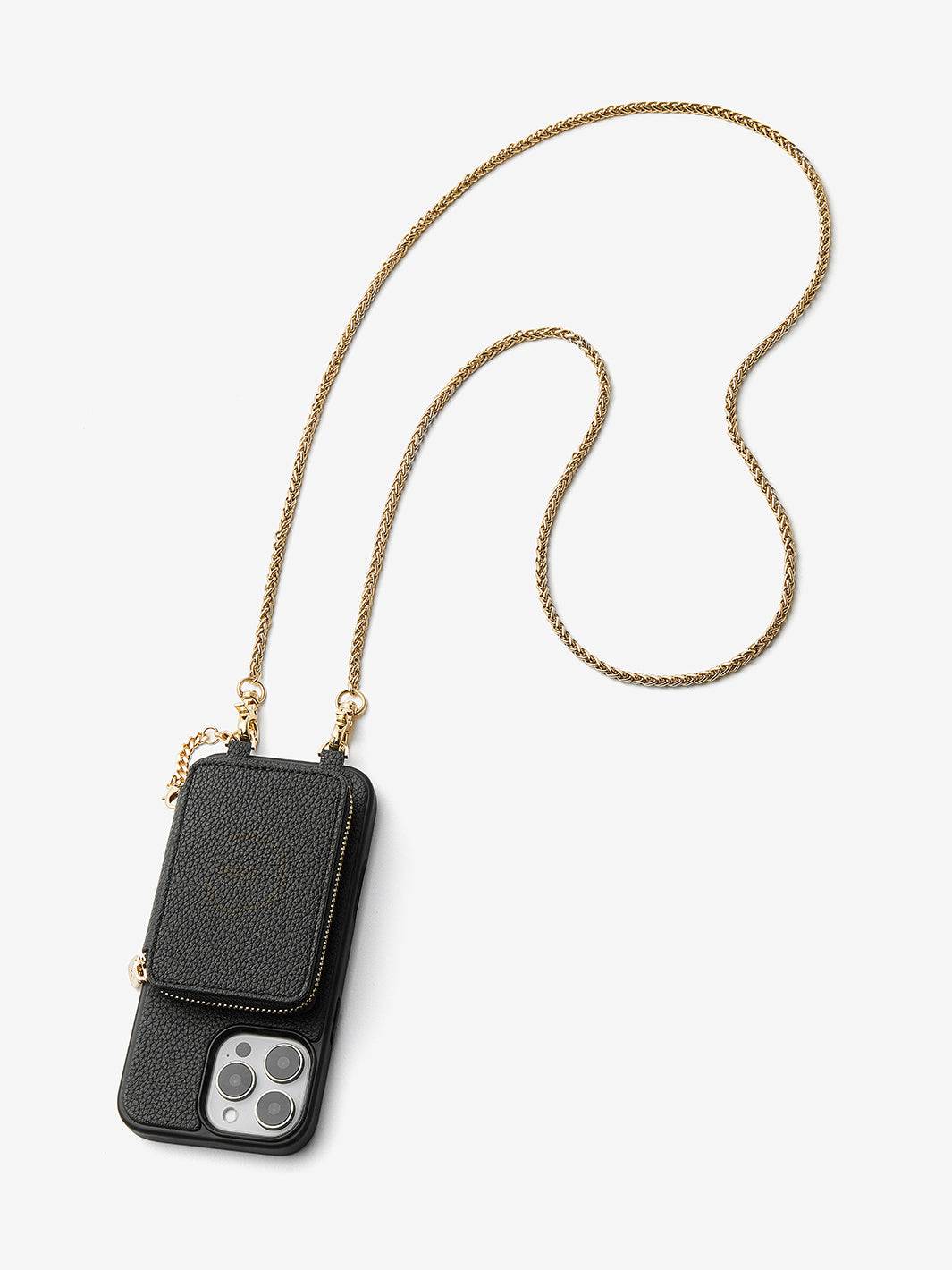 Slim Metal Chain- Removable Magnetic Phone Purse Case with Shoulder Strap