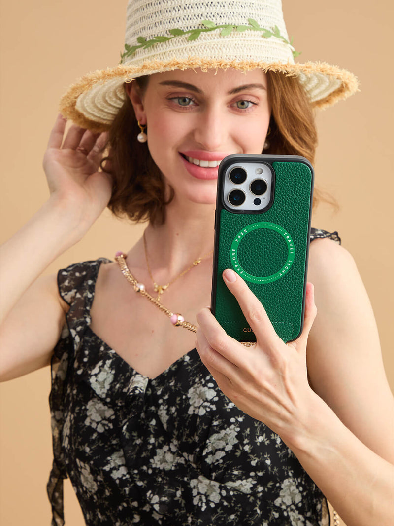 Sleek Design Kit- Magnetic Phone Case with Pearl Chain-Mobile Phone Cases-DETACHABLE WALLET & ROUND POUCH-Custype