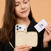 Allure Chain Series- Lanyard Magnetic Wallet Phone Case with Finger Holder-Mobile Phone Cases-DETACHABLE WALLET & WIRELESS CHARGING