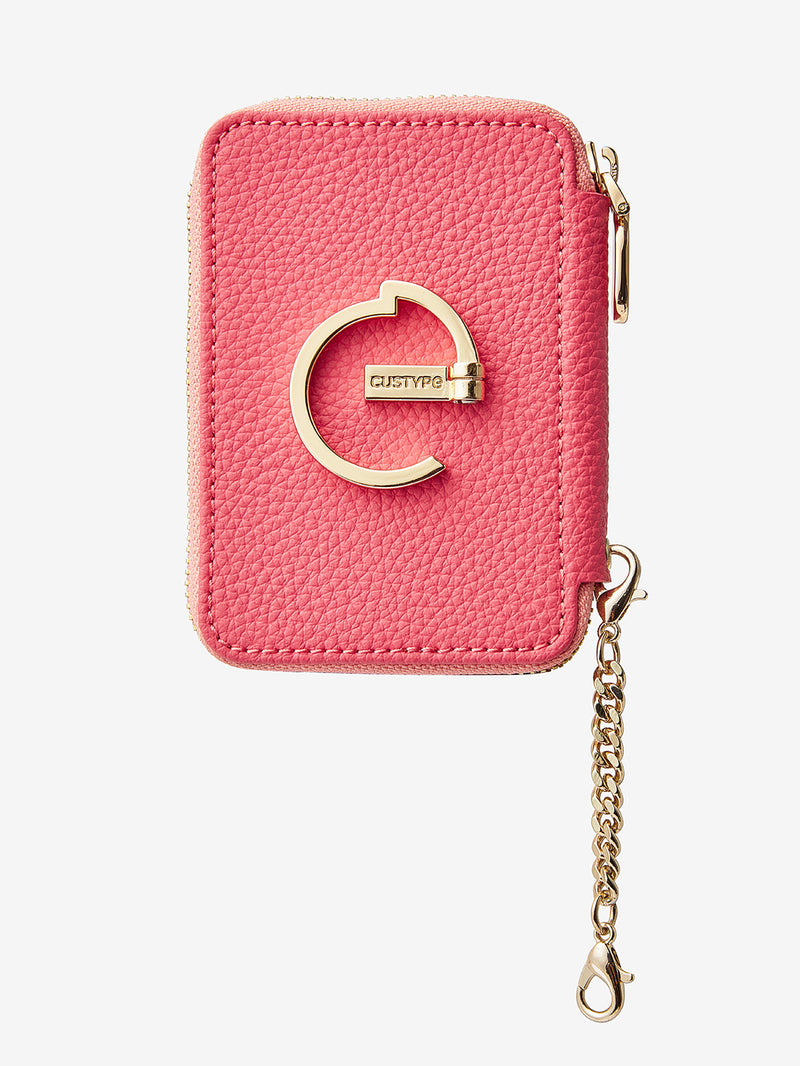 Pink phone case with card holder