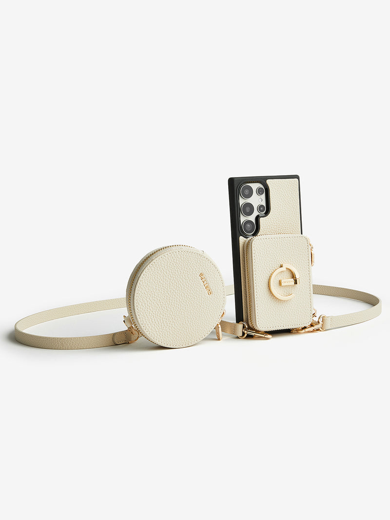 Original Design Set- Samsung Galaxy Wireless Charging Phone Case Round Pouch Set-Mobile Phone Cases-Custype