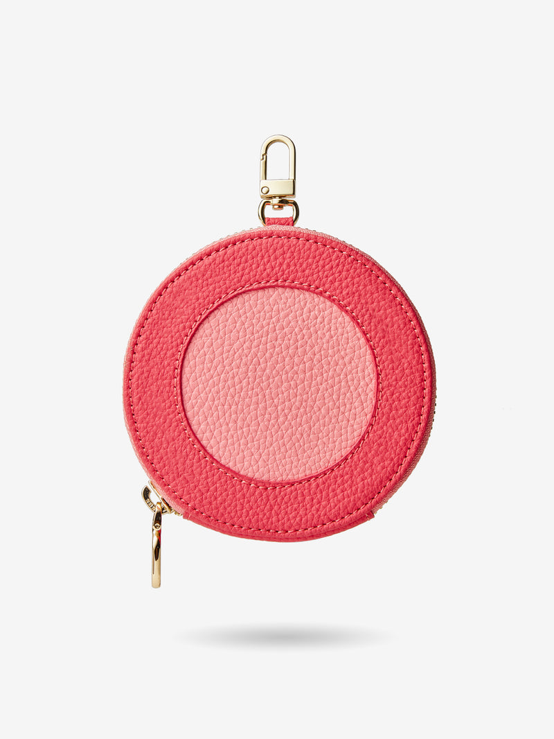 zipper round pouch Pink
