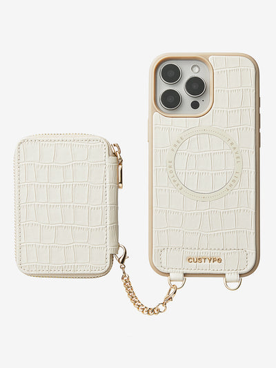 Crocodile Craft Set- Crossbody Wireless Charging Wallet Phone Case Set