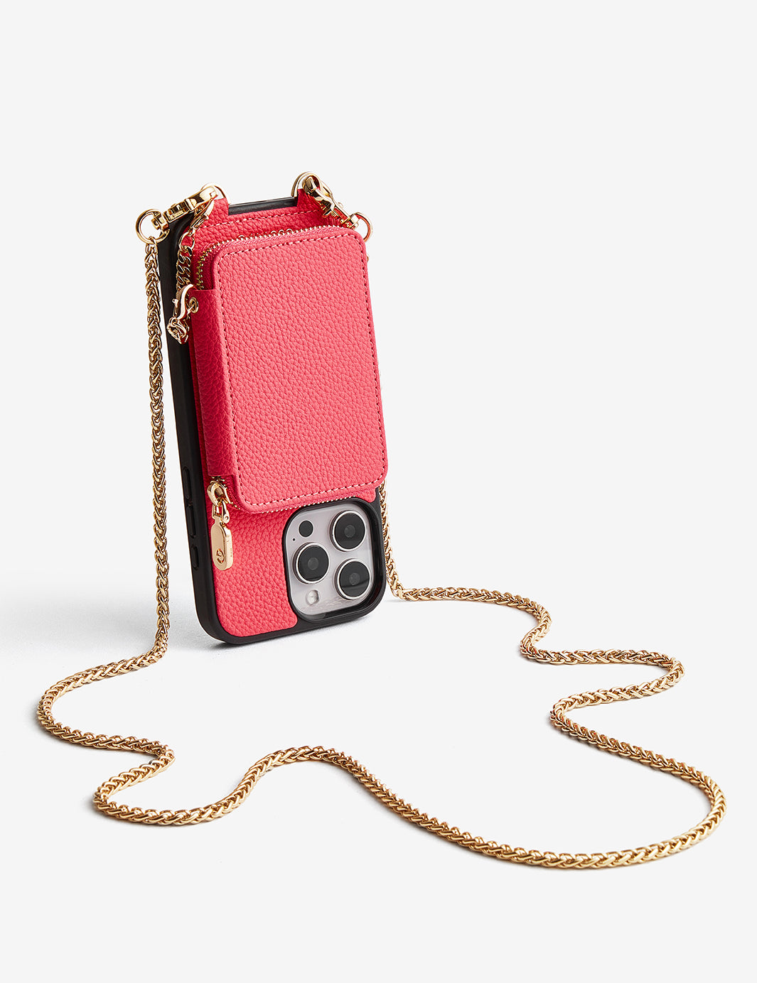 Slim Metal Chain- Removable Magnetic Phone Purse Case with Shoulder Strap-Mobile Phone Cases-DETACHABLE WALLET & PHONE POUCH-Blue-iPhone 16 Pro Max-Custype