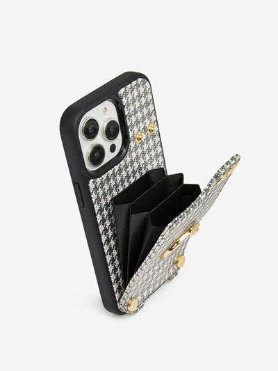 Custype wallet phone case with wrist strap kickstand iPhone cover