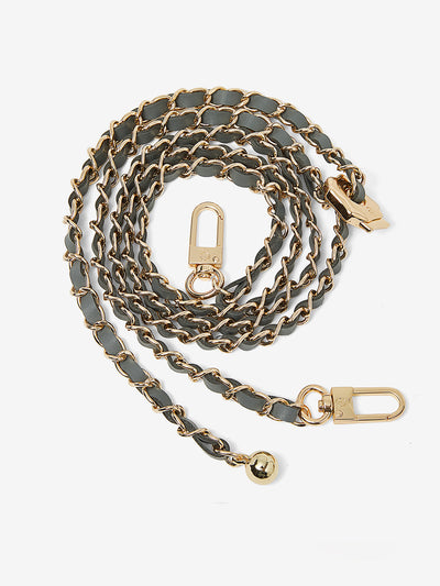 Elegant Adjustable Chain Leather Crossbody Strap