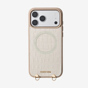 Crocodile Design Set- Detachable Wireless Charging E-stand Wallet Phone Case - iPhone 16 Plus