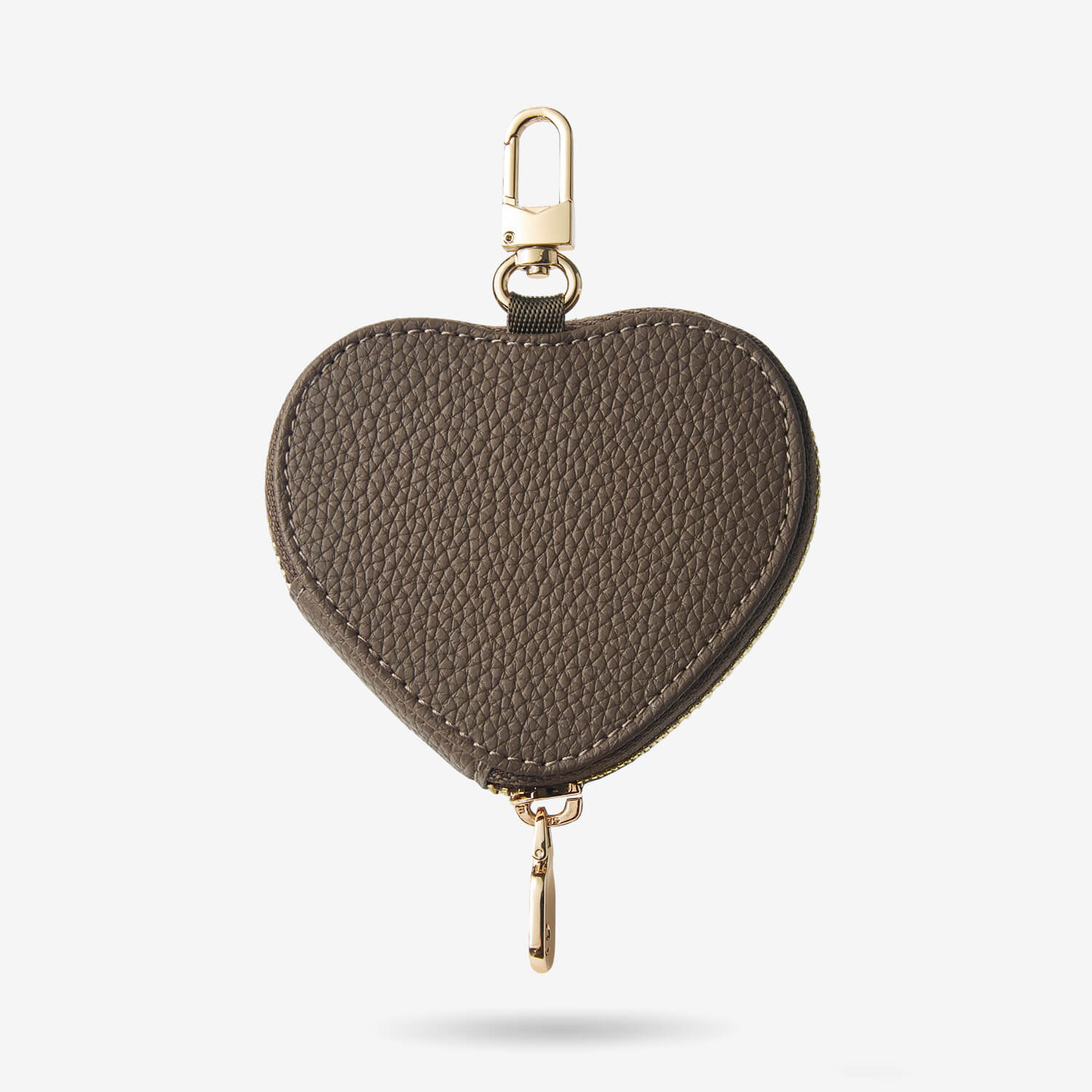 Morandi Grace Kit- Zipper Heart Airpods Case-AirPods case-Lychee Pattern Leather Mini Zip Pouch