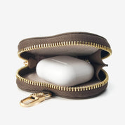 Morandi Grace Kit- Zipper Heart Airpods Case-AirPods case-Lychee Pattern Leather Mini Zip Pouch
