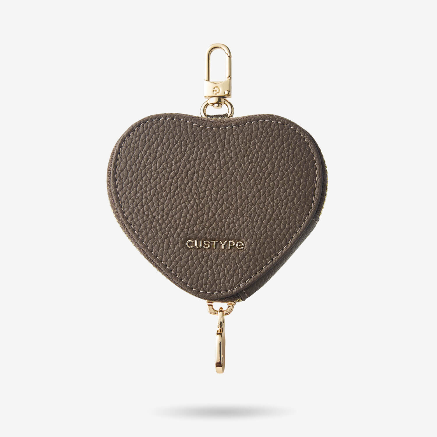 Morandi Grace Kit- Zipper Heart Airpods Case-AirPods case-Lychee Pattern Leather Mini Zip Pouch