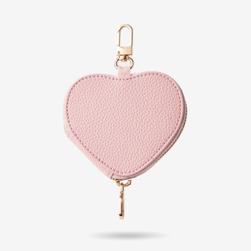 Morandi Grace Kit- Zipper Heart Airpods Case-AirPods case-Lychee Pattern Leather Mini Zip Pouch