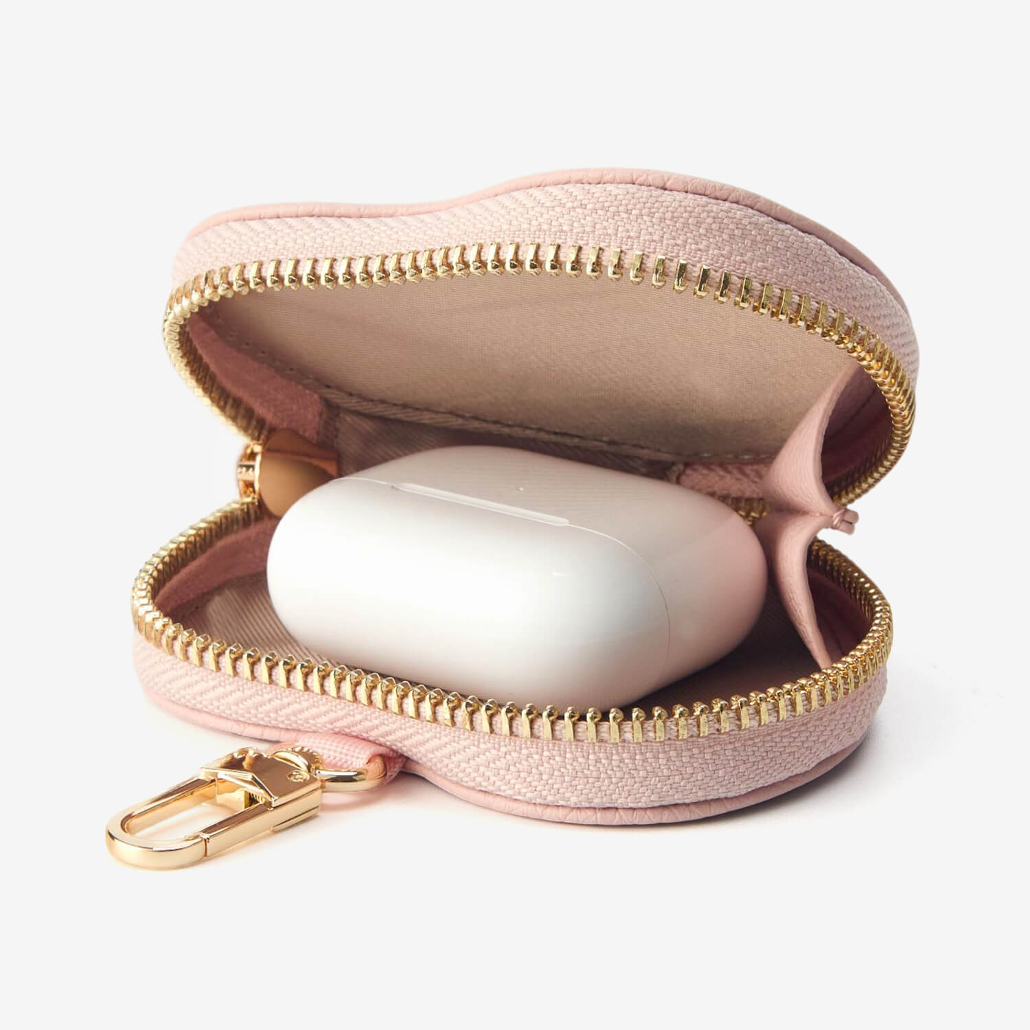 Morandi Grace Kit- Zipper Heart Airpods Case-AirPods case-Lychee Pattern Leather Mini Zip Pouch