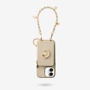 Phone Case with Wristlet Beige iPhone 16 Plus