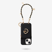 Black phone case with wristlet
