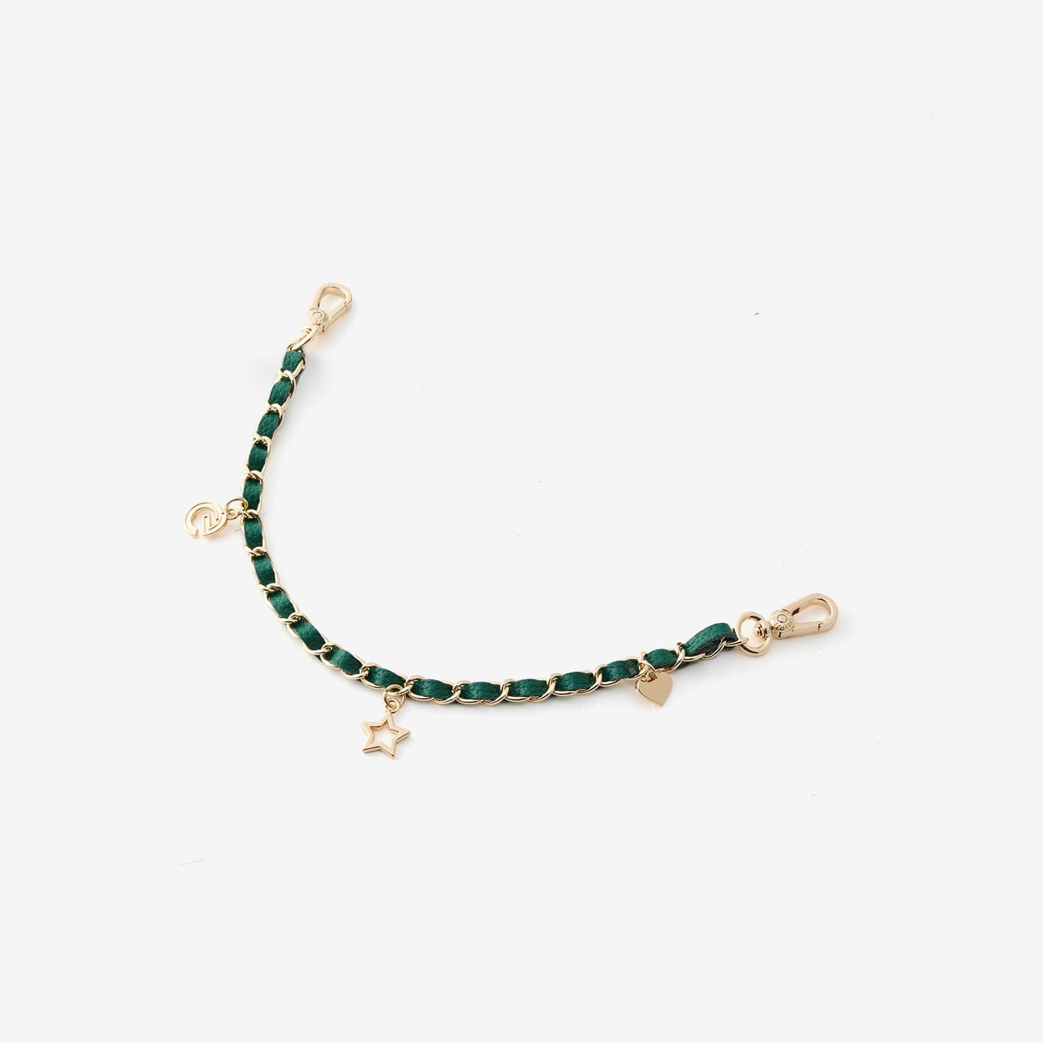 Chain wrist strap green