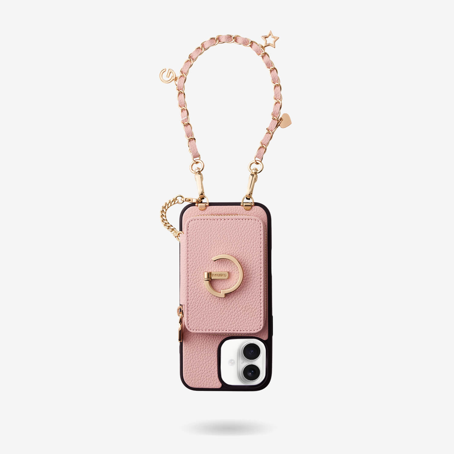 Allure Chain Series-  Protective Wireless Charging Wallet Phone Case with Wristlet - iPhone 16