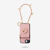 Allure Chain Series-  Protective Wireless Charging Wallet Phone Case with Wristlet - iPhone 16e