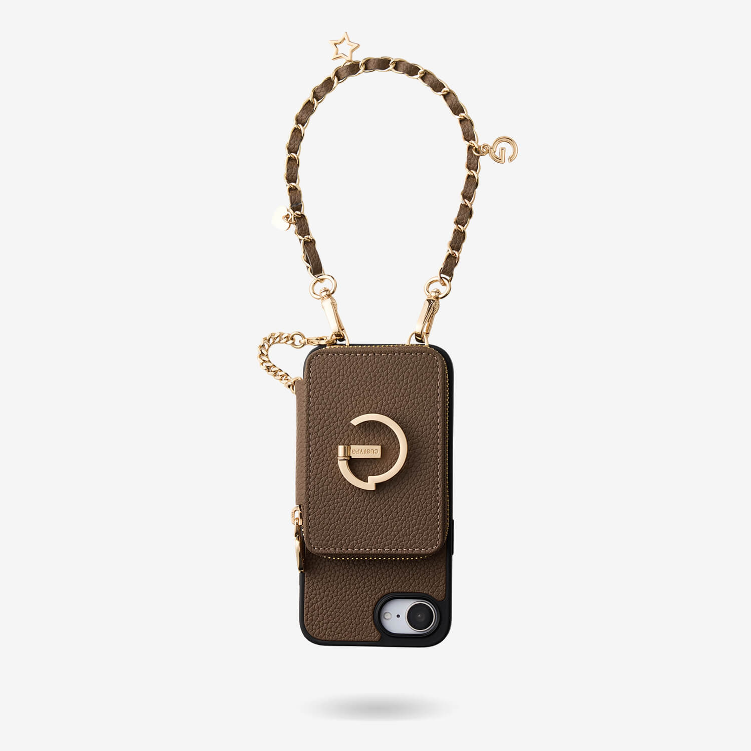 Allure Chain Series-  Protective Wireless Charging Wallet Phone Case with Wristlet - iPhone 16e