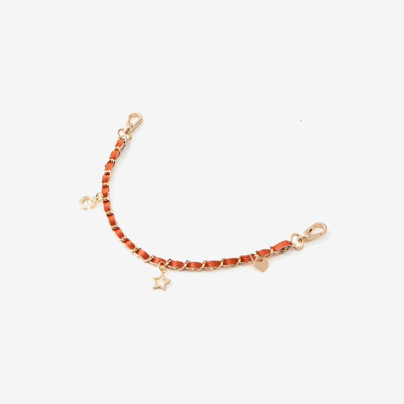 Elegant Chain Leather Wrist Strap- Lychee-Custype
