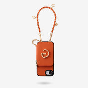 Allure Chain Series-  Protective Wireless Charging Wallet Phone Case with Wristlet - iPhone 16e
