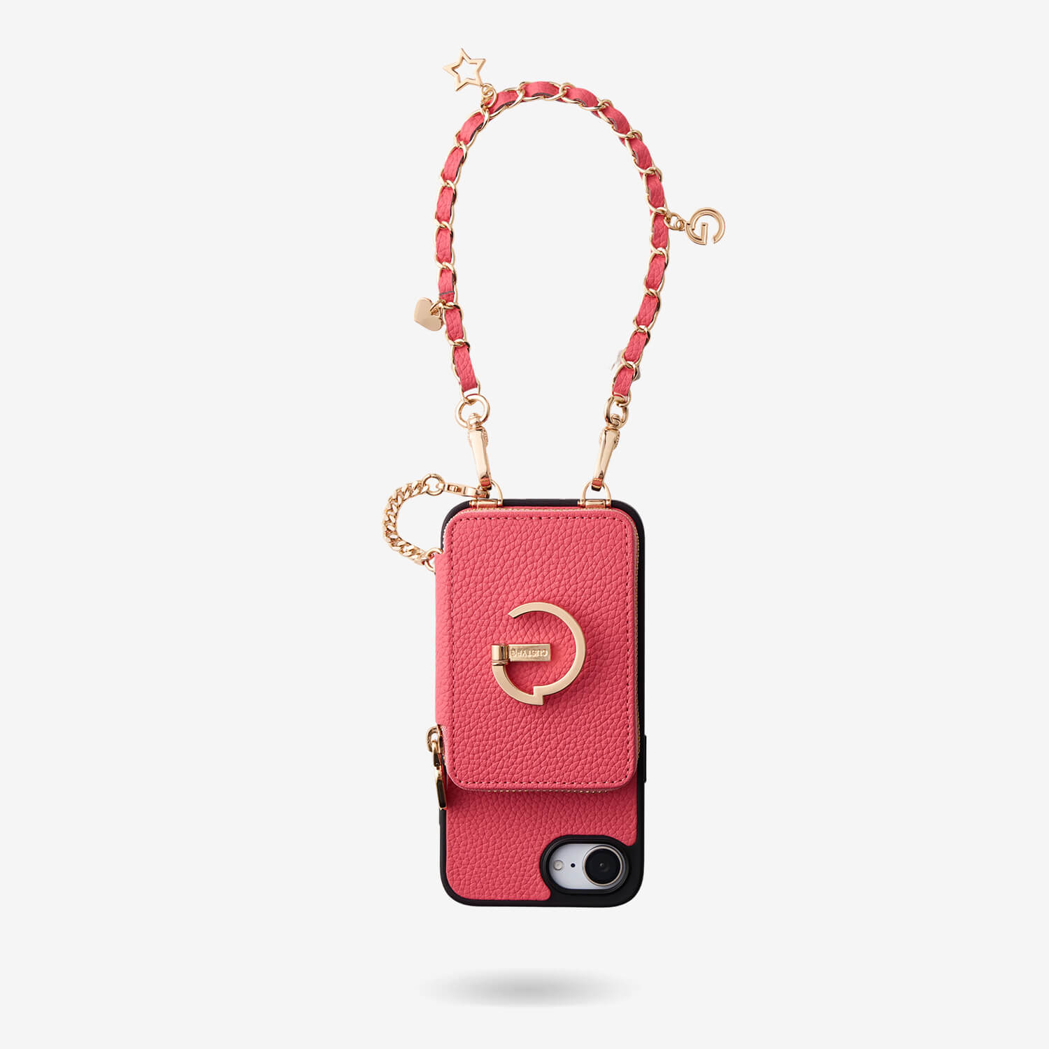 Allure Chain Series-  Protective Wireless Charging Wallet Phone Case with Wristlet - iPhone 16e