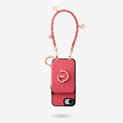 Allure Chain Series-  Protective Wireless Charging Wallet Phone Case with Wristlet - iPhone 16e